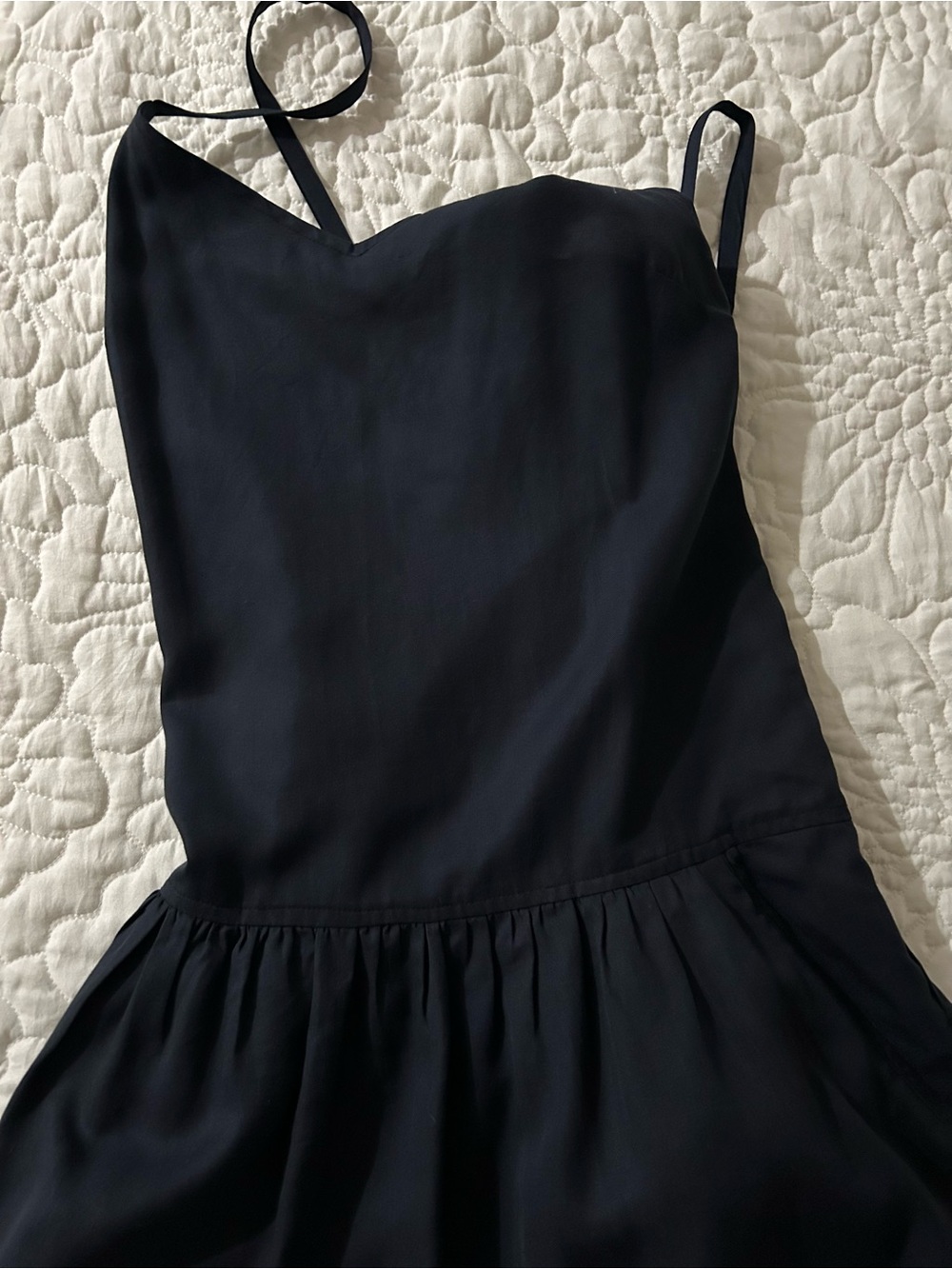 House of Harlow 1960 Navy Spaghetti-Strap Drop-Waist Dress
